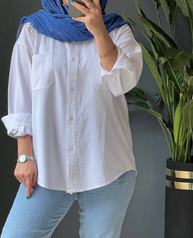 شومیز مانتویی ماهرو لنین سبک و راحت و ارزان